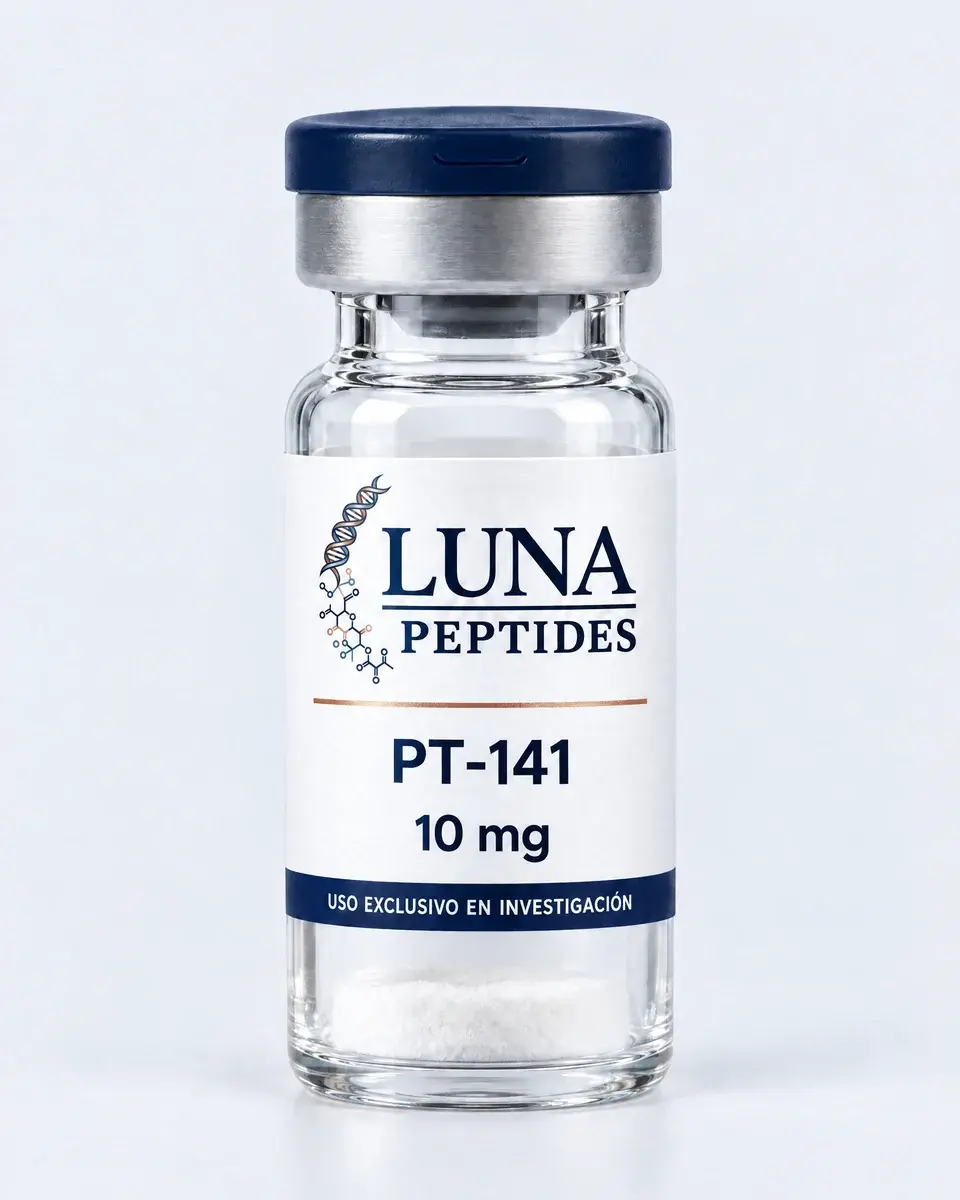 Vial de PT-141 (Bremelanotida) 10 mg, Luna Peptides
