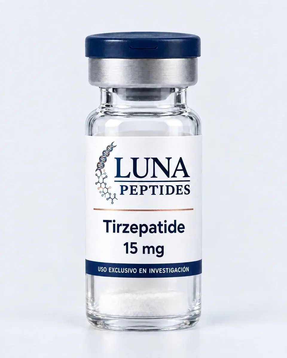 Vial de Tirzepatida 15 mg, Luna Peptides